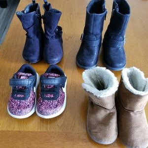4 pairs size 5 toddler girl shoes